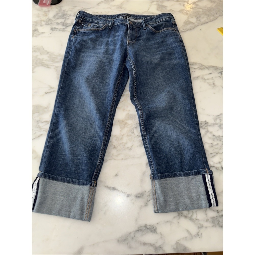 Banana Republic Capri Jeans  Stretch Blue Denim Women's 10